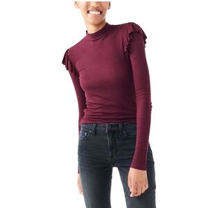 Aeropostale Womens Ruffle Basic Long sleeve, size Small
